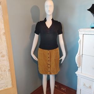 A-Line Corduroy Preppy School Women’s Rust/tan skirt Sz. 6